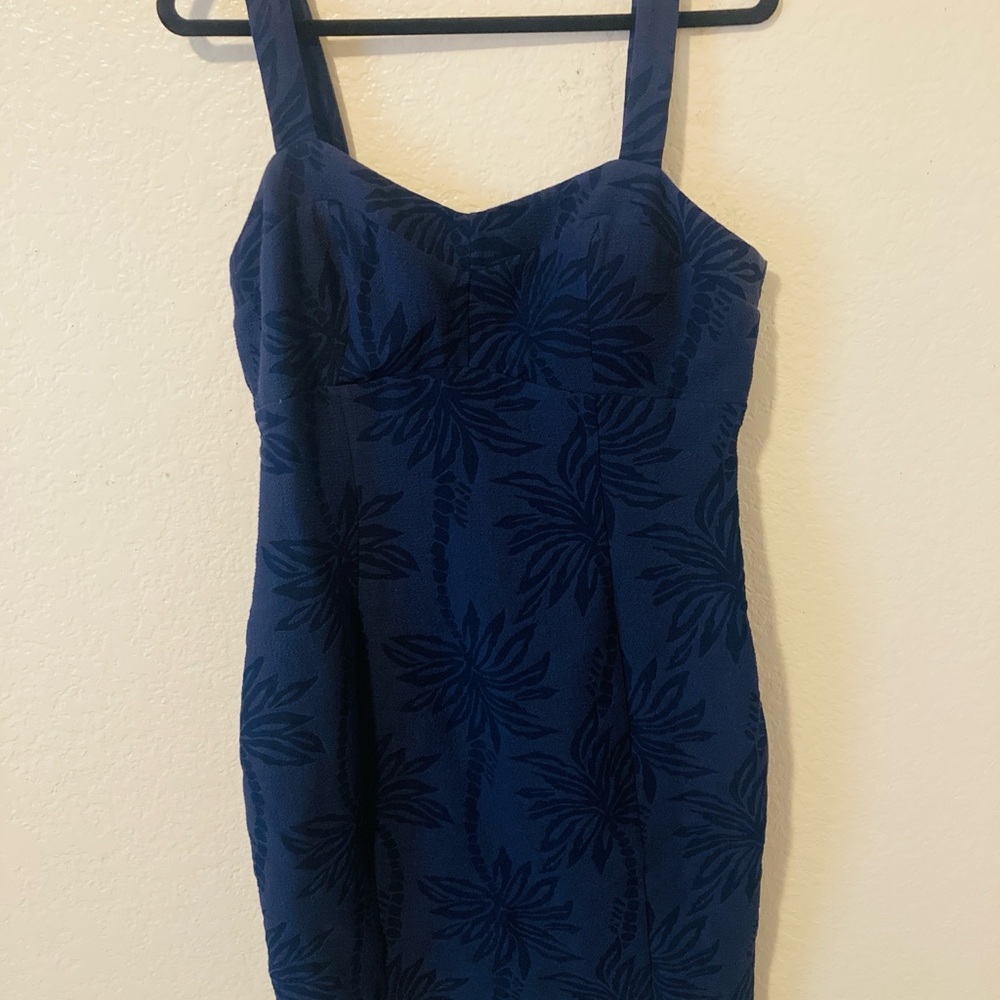 Lilly Pulitzer Navy Floral Midi Dress